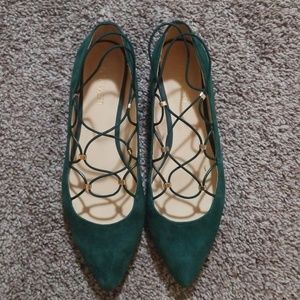 Nine West Dark Green Flats